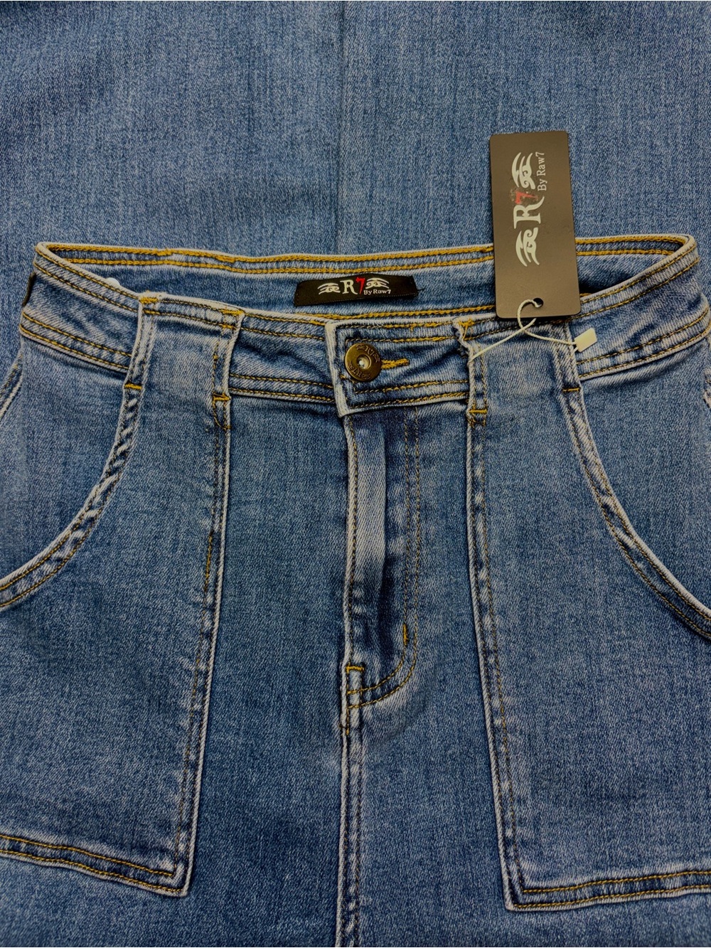 R7 by Raw7 Cargo Wide Leg Jeans Women’s 7 High Rise Utility NWT